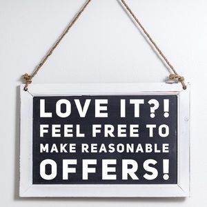 Make an offer, I’ll likely accept!!